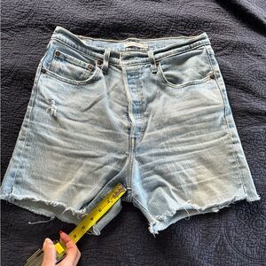 Levi ribcage high waist cut off shorts with longer inseam